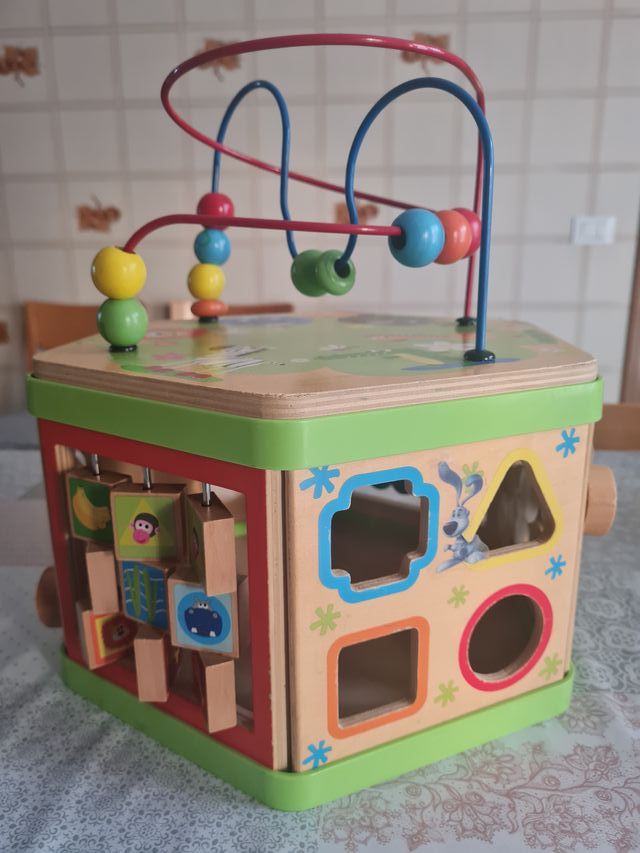 Cubo Motricità Safari in Legno usato