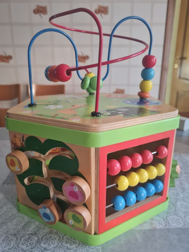 Cubo Motricità Safari in Legno usato