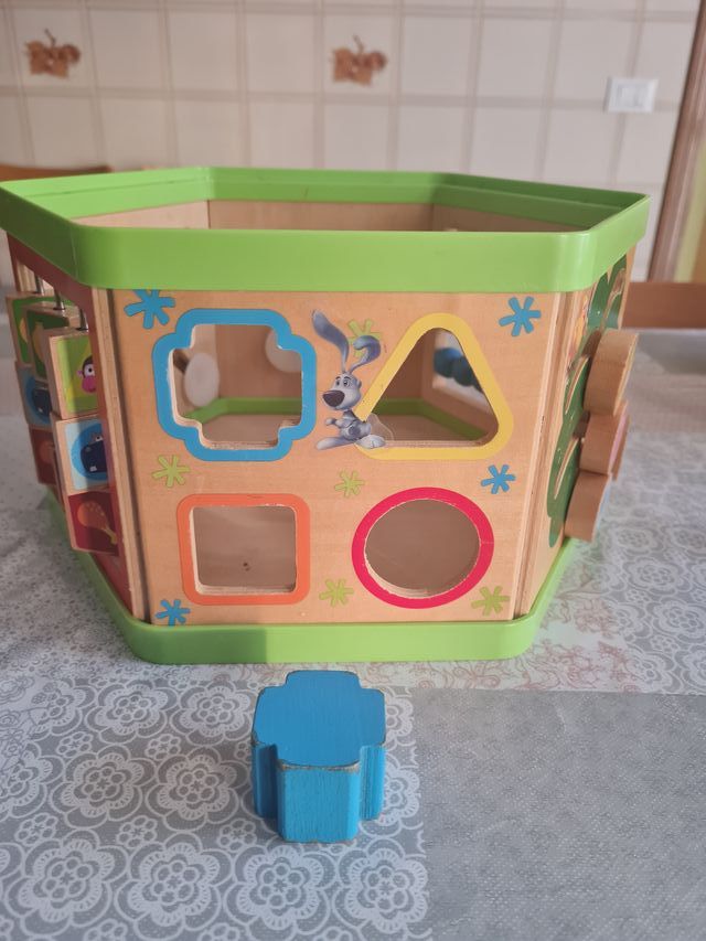 Cubo Motricità Safari in Legno usato