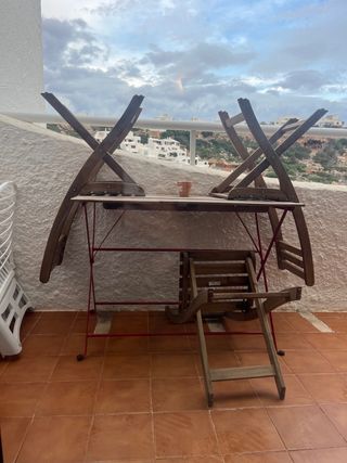 Sillas plegables de madera de exterior