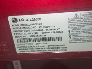 Televisor LG Scarlet 47” Negro/ Rojo