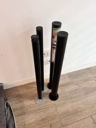 Patas de mesa metálicas negras extensiextensibles