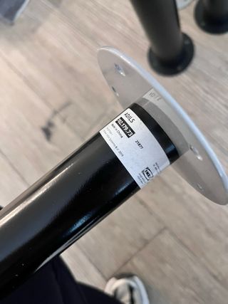 Patas de mesa metálicas negras extensiextensibles