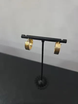 Pendientes Aro Oro 18k Diseño Versace