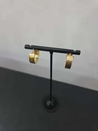 Pendientes Aro Oro 18k Diseño Versace