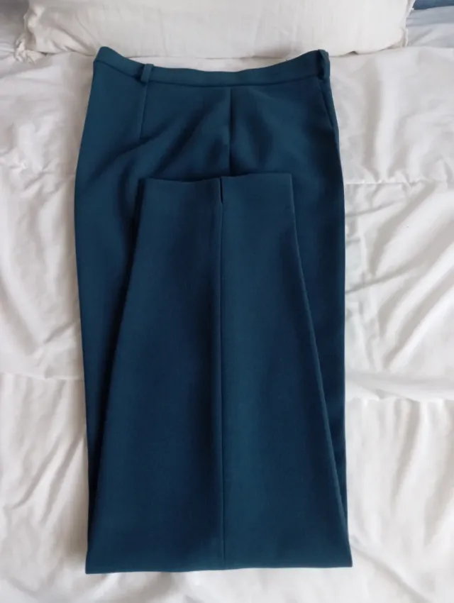 Pantalones Samarhe Azul Petróleo Talla M