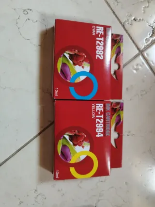 Cartucce Epson RE-T2992 Cyan e RE-T2994 Yellow