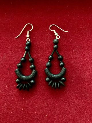 Pendientes vintage negros