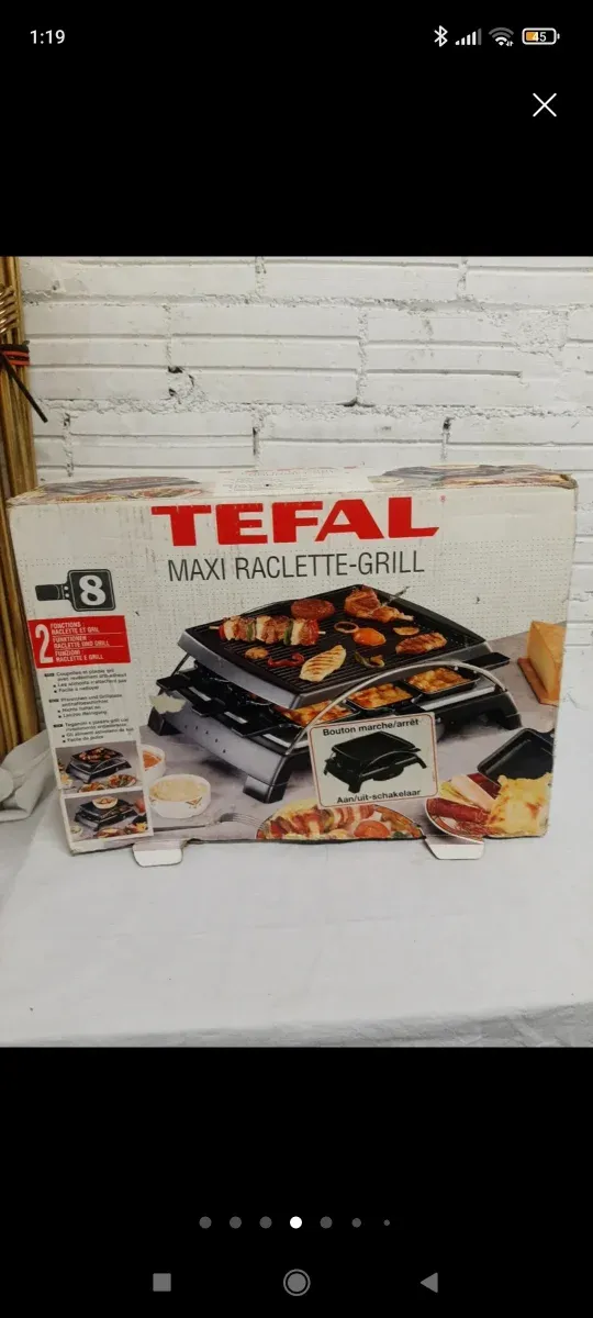 Raclette grill con 8 sartenes