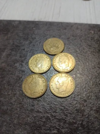 6 Monedas 1 Peseta 1975 y 1980