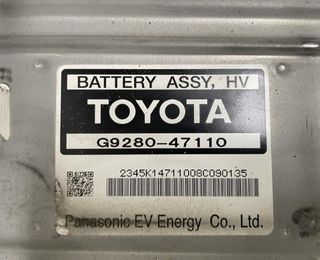 144006 g928047110 batería toyota prius (nhw20)