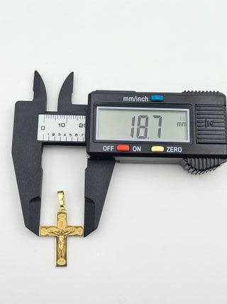 Colgante de Oro 18K, Cruz, crucifijo, 2,1gr, 3cm
