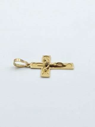 Colgante de Oro 18K, Cruz, crucifijo, 2,1gr, 3cm
