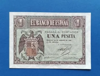 SC 1 Peseta FEBRERO 1938 BURGOS serie C raro