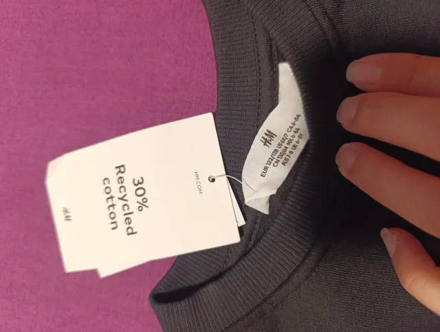 Sudadera niña negra con lazos H&m 6-8 años