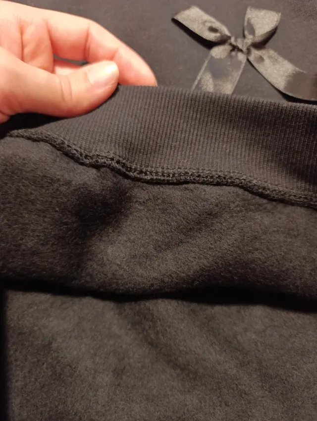 Sudadera niña negra con lazos H&m 6-8 años