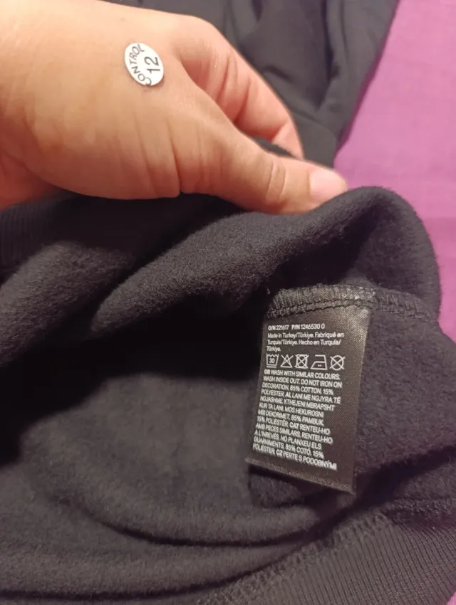 Sudadera niña negra con lazos H&m 6-8 años
