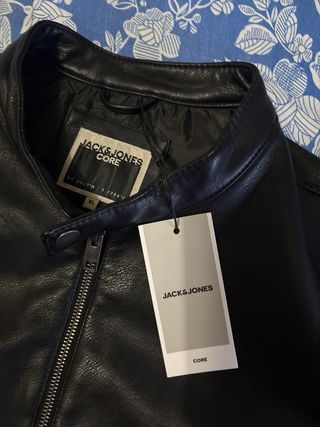 Chaqueta de cuero Jack & Jones Talla M
