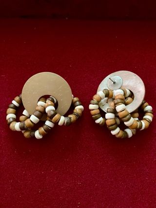 Pendientes vintage de madera