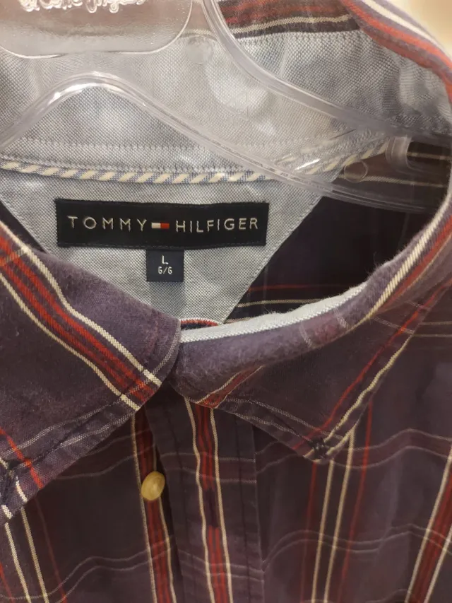 Camisa Tommy Hilfiger cuadros azul y rojo