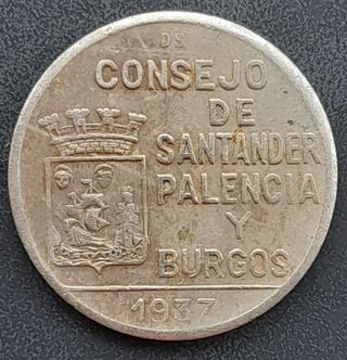 1Pta 1937 Consejo Santander, Palencia y Burgos