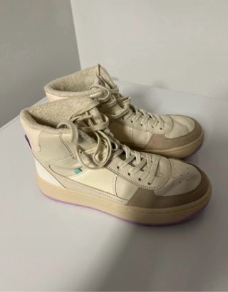 Zara Zapatillas Altas Beige.