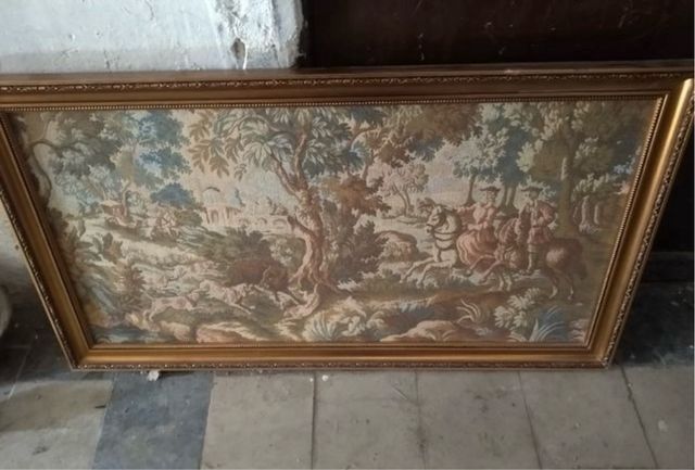 Cuadro decorativo paisaje dorado