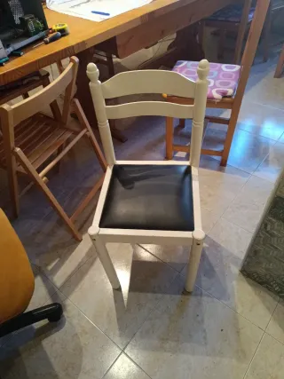 Sedia da cucina bianca e nera 6 sedie 