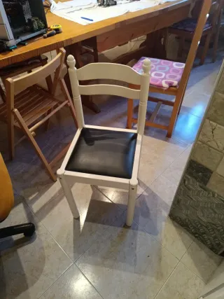 Sedia da cucina bianca e nera 6 sedie 