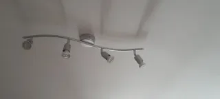 Lámpara de techo plateada