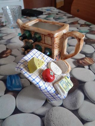 Teiera vintage cesto bottiglie