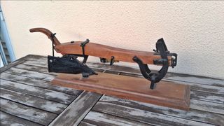 Charrua Decorativa Antiga Madeira e Metal