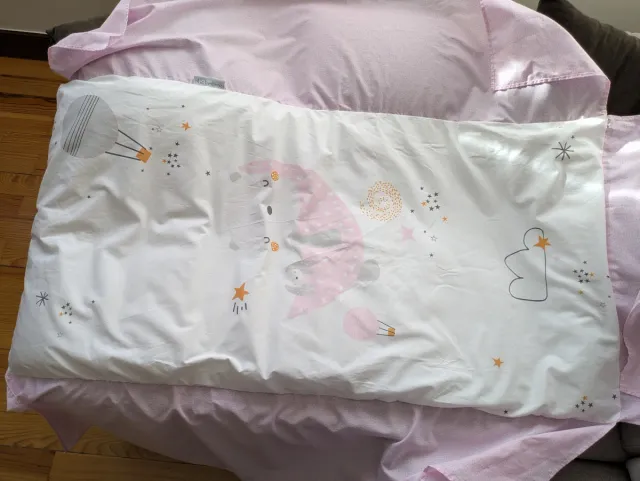 Edredón y chichonera cuna 60x120