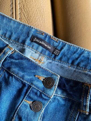 Falda vaquera degradada