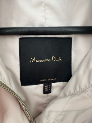 Gabardina Massimo Dutti Beige Mujer