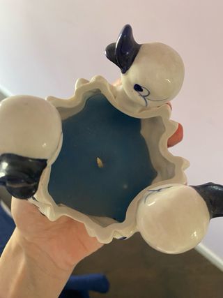 Candela con anatroccoli in ceramica