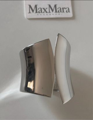 Bracciale rigido Max Mara argento lucido