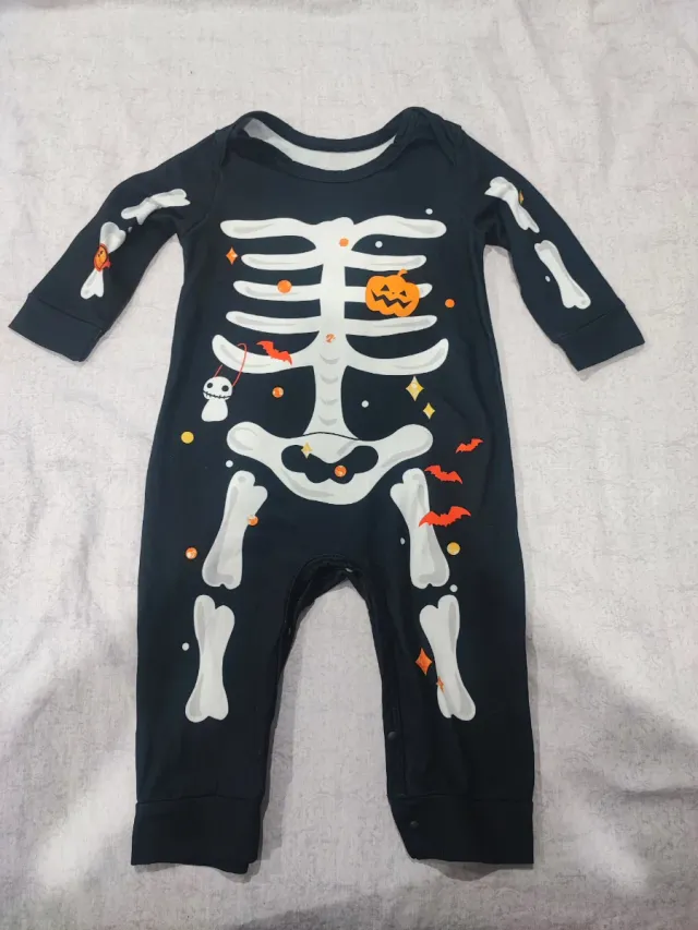 Disfraz esqueleto Halloween 9-12 meses