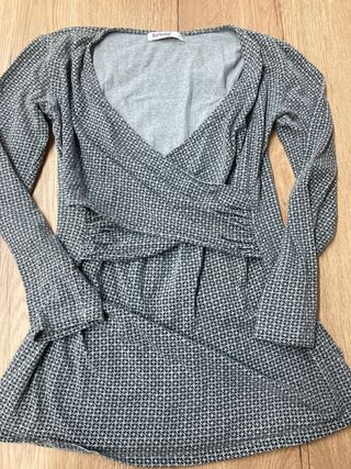Camiseta lactancia Baobab manga larga gris Talla L
