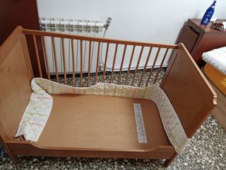 Cuna bebé madera como nueva