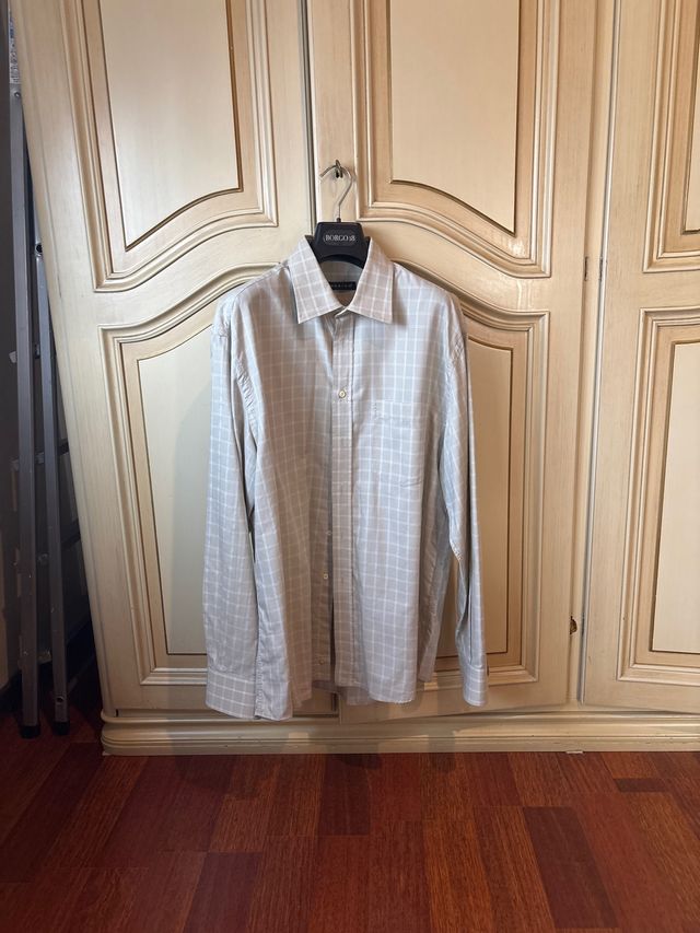 Camicia quadri uomoRODRIGObeige/grigio taglia XXL 