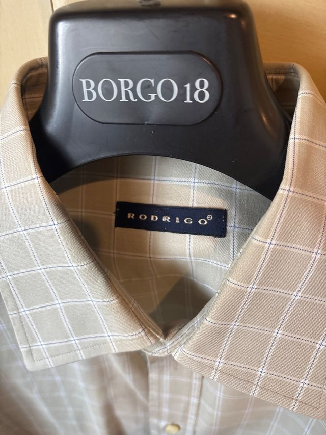 Camicia quadri uomoRODRIGObeige/grigio taglia XXL 