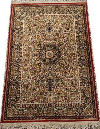 Tappeto persiano antico Isfahan 194x132cm