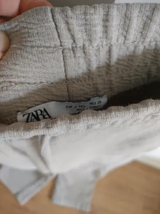 Pantalón deportivo beige mujer Talla S Zara