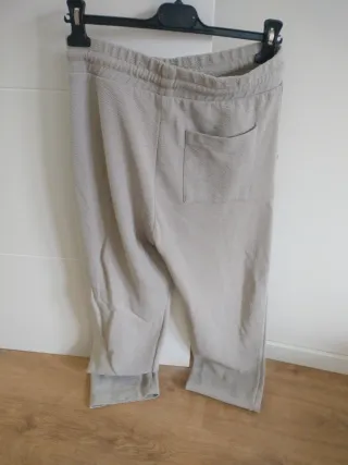 Pantalón deportivo beige mujer Talla S Zara