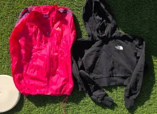 Lote The North Face y cortavientos Adidas TallaS S