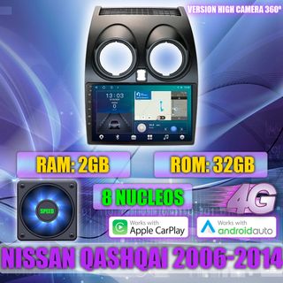 PANTALLA GPS NISSAN QASHQAI 2006-2014 CARPLAY 4G