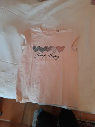 Camiseta Talla S Corazones Choose Happy