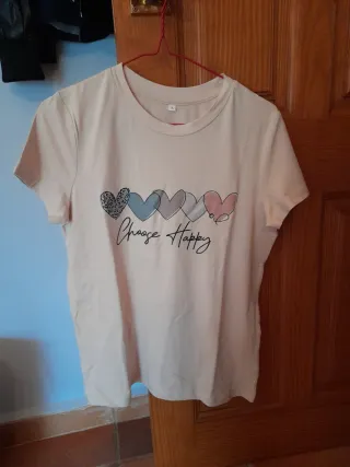 Camiseta Talla S Corazones Choose Happy