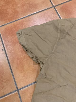 Camisa Lino Manga Corta XXL Beige